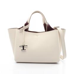 Tod's Timeless Handbag Bag Leather Women's White XBWAPAFL100QRI9P09