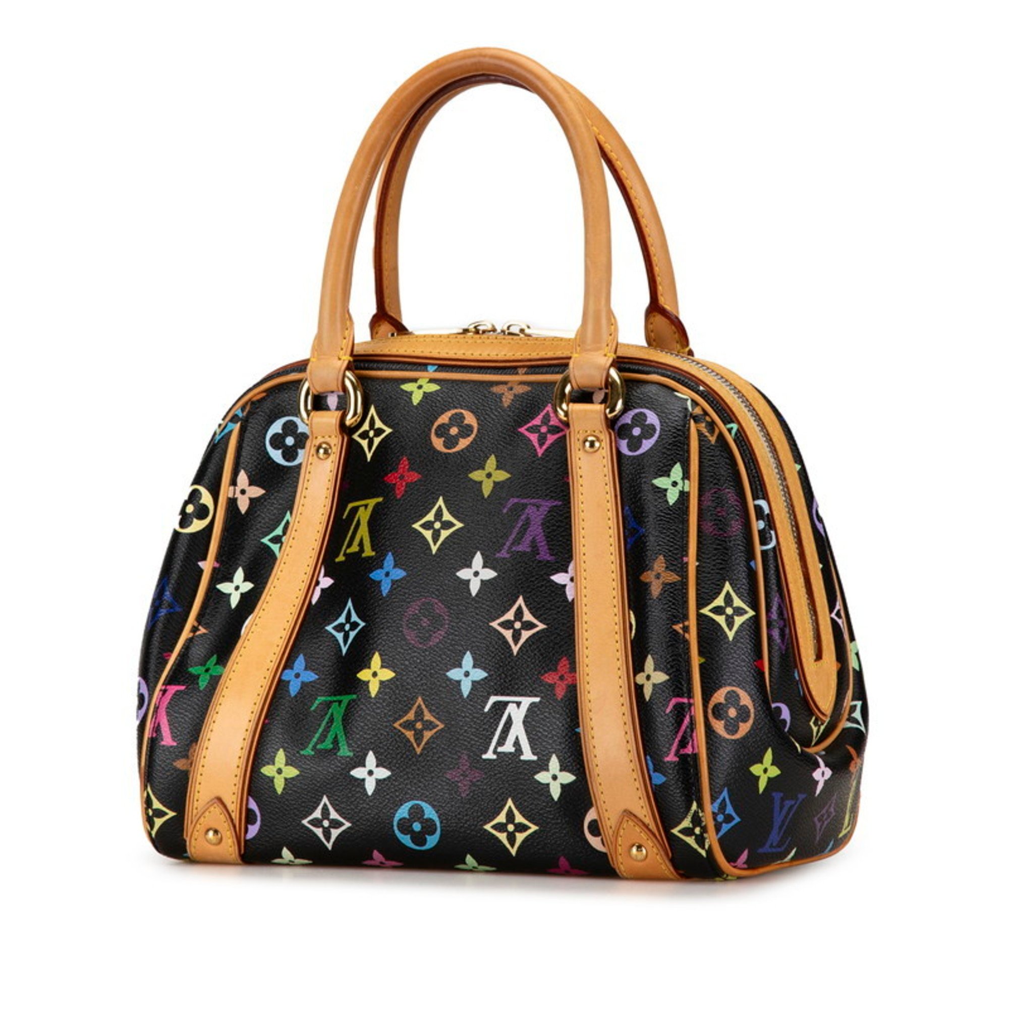 Louis Vuitton Monogram Multicolor Priscilla Handbag M40097 Noir Black PVC Leather Women's LOUIS VUITTON