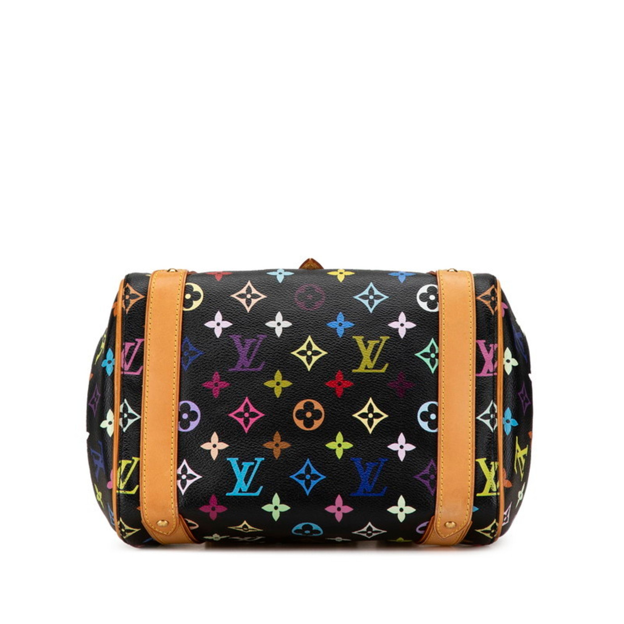 Louis Vuitton Monogram Multicolor Priscilla Handbag M40097 Noir Black PVC Leather Women's LOUIS VUITTON