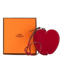 Hermes Tutti Frutti Apple Coin Case Red Tadelakt Women's HERMES