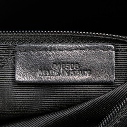 LOEWE Anagram Shoulder Bag Black Leather Women's