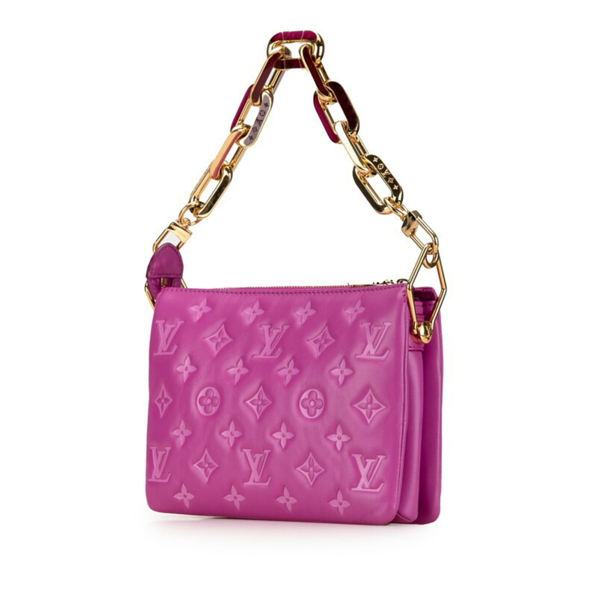 Louis Vuitton Monogram Coussin BB Handbag Shoulder Bag M81127 Orchidee Pink Lambskin Women's LOUIS VUITTON