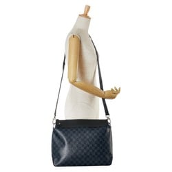 Louis Vuitton Damier Greenwich Shoulder Bag N41348 Navy Black PVC Leather Women's LOUIS VUITTON