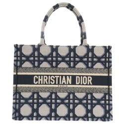 Christian Dior Book Tote Medium Lady Canvas Blue Bag