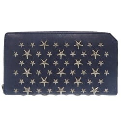 Jimmy Choo Star Studs J000049385001 Leather Navy Long Wallet 0124JIMMY CHOO