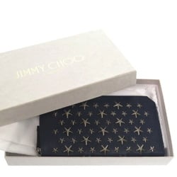 Jimmy Choo Star Studs J000049385001 Leather Navy Long Wallet 0124JIMMY CHOO