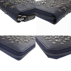 Jimmy Choo Star Studs J000049385001 Leather Navy Long Wallet 0124JIMMY CHOO