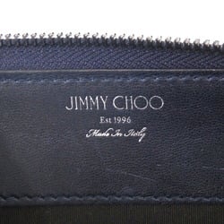 Jimmy Choo Star Studs J000049385001 Leather Navy Long Wallet 0124JIMMY CHOO