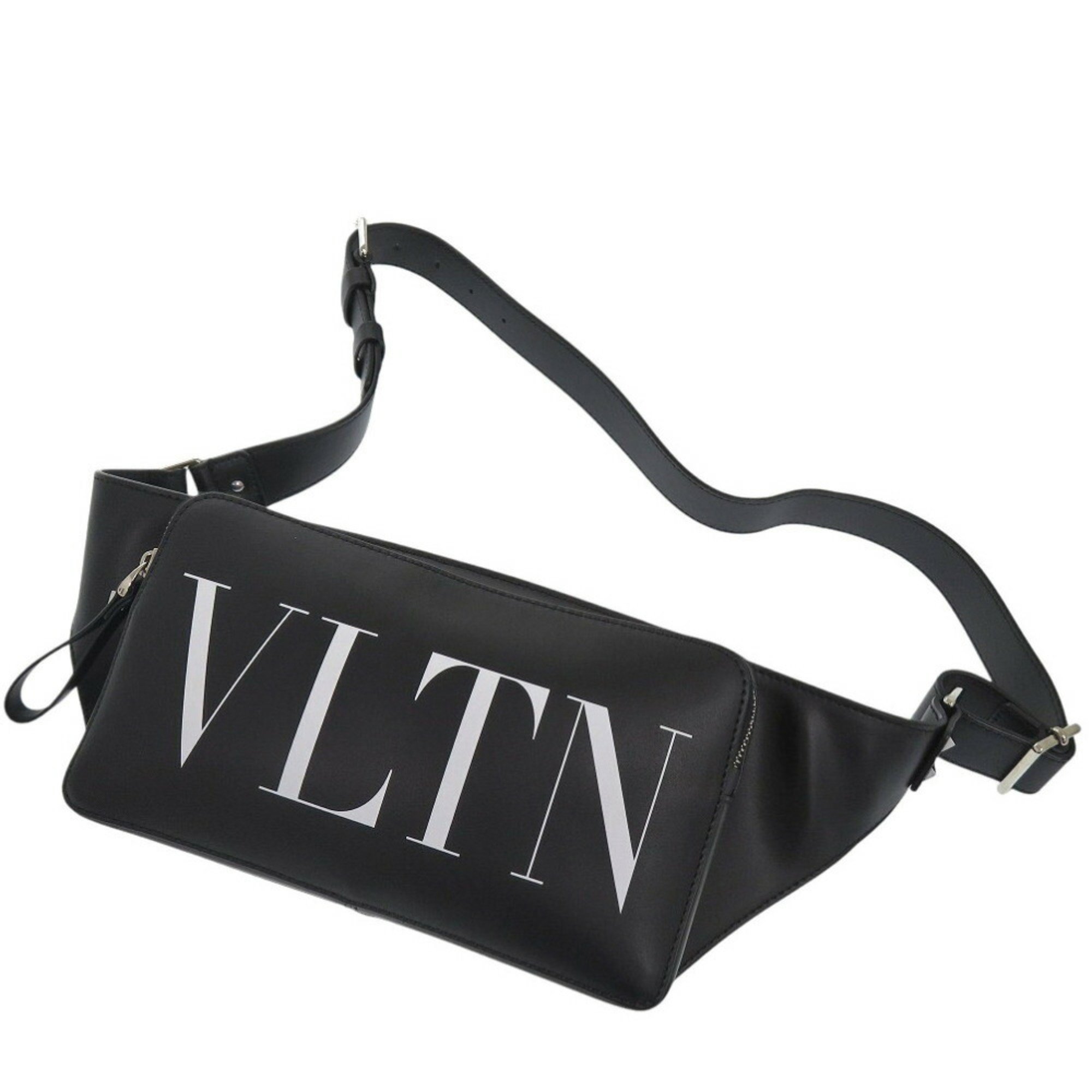 Valentino B0719WJW 0NI Leather Black Waist Bag 0978VALENTINO