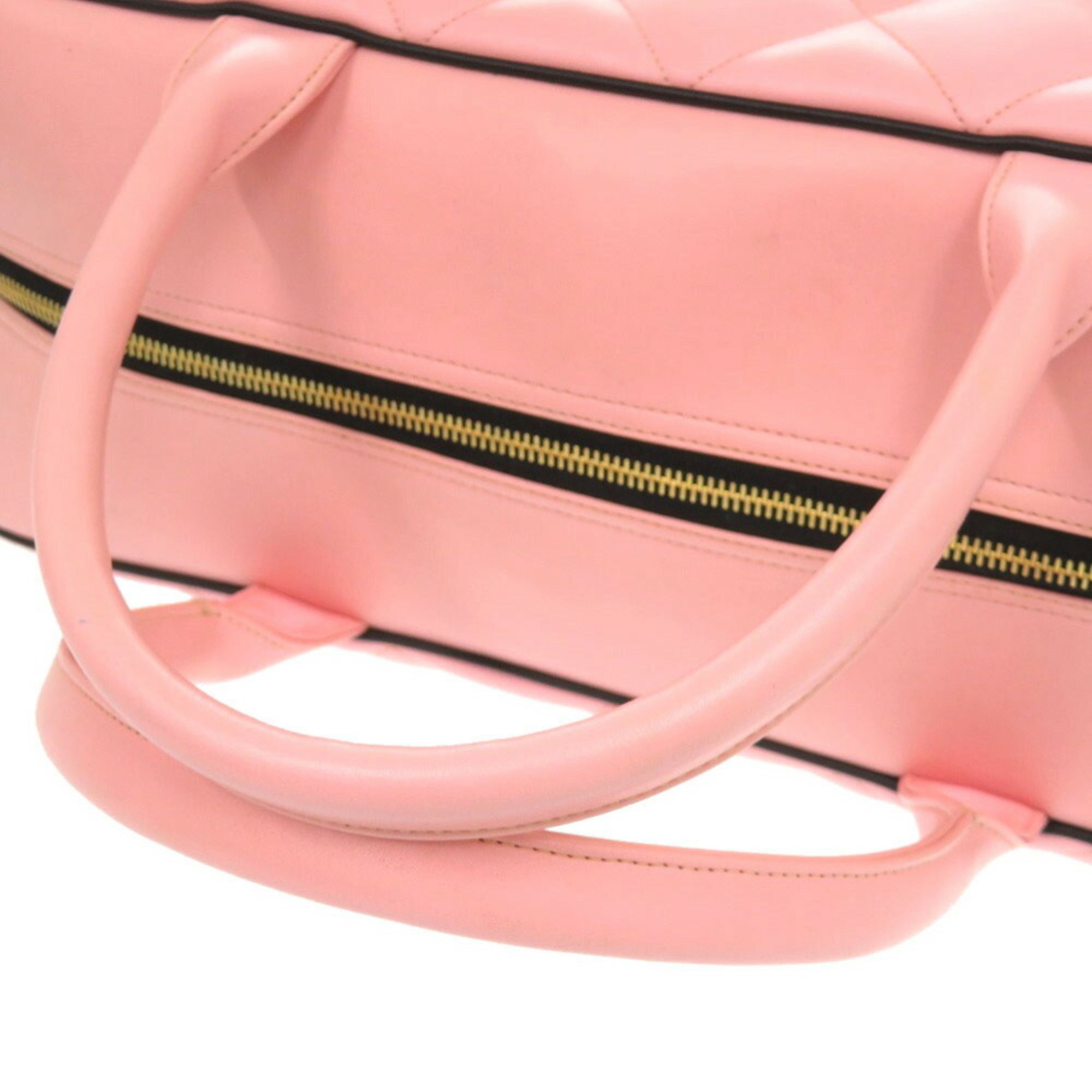 Chanel Matelasse Lambskin Pink 3rd Series Boston Bag 0475 CHANEL