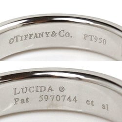 TIFFANY & Co. Tiffany Pt950 Platinum Lucida Band Ring 3P Diamond Size 10 7.1g Women's