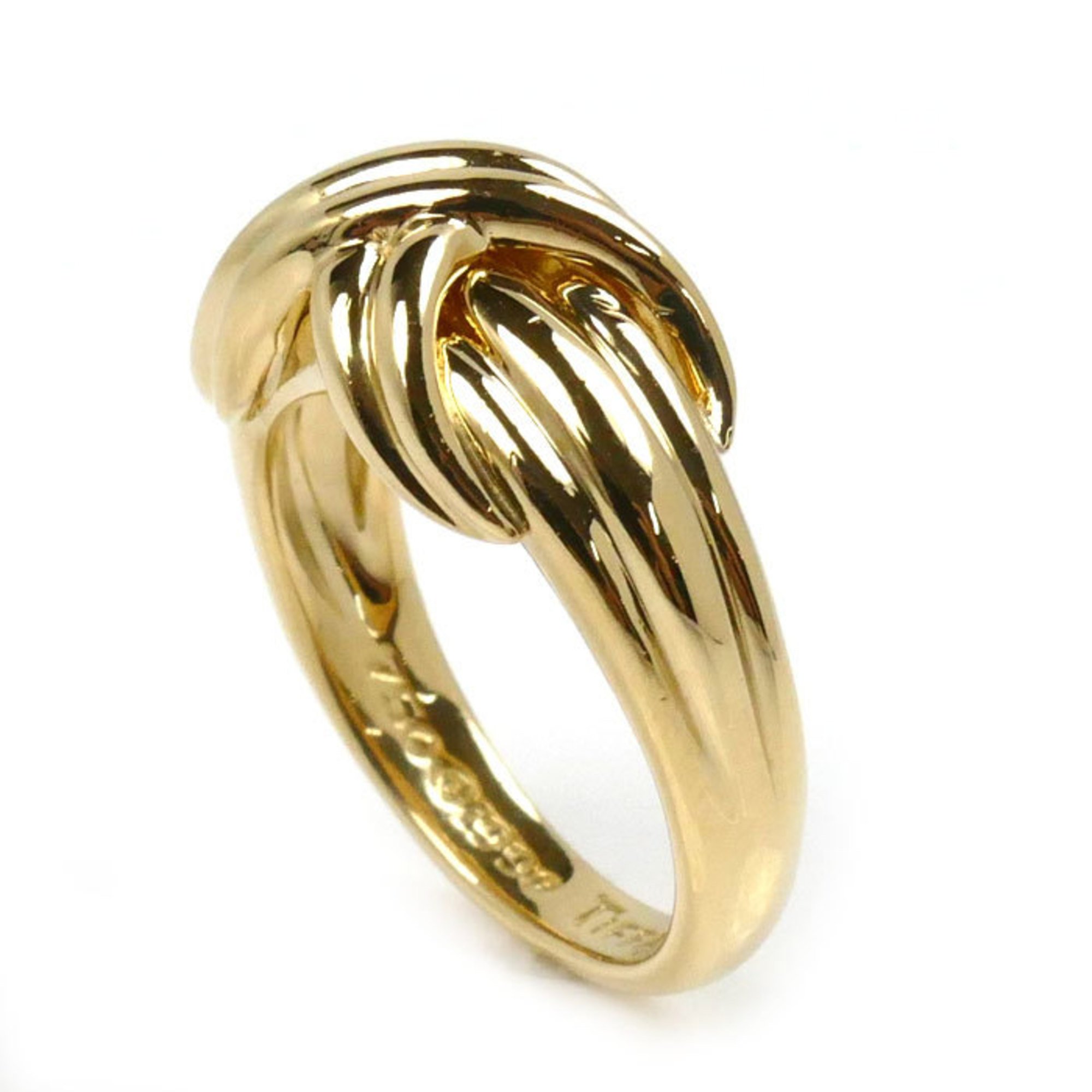 TIFFANY&Co. Tiffany K18YG Yellow Gold Signature Ring, Size 6, 5.1g, Women's