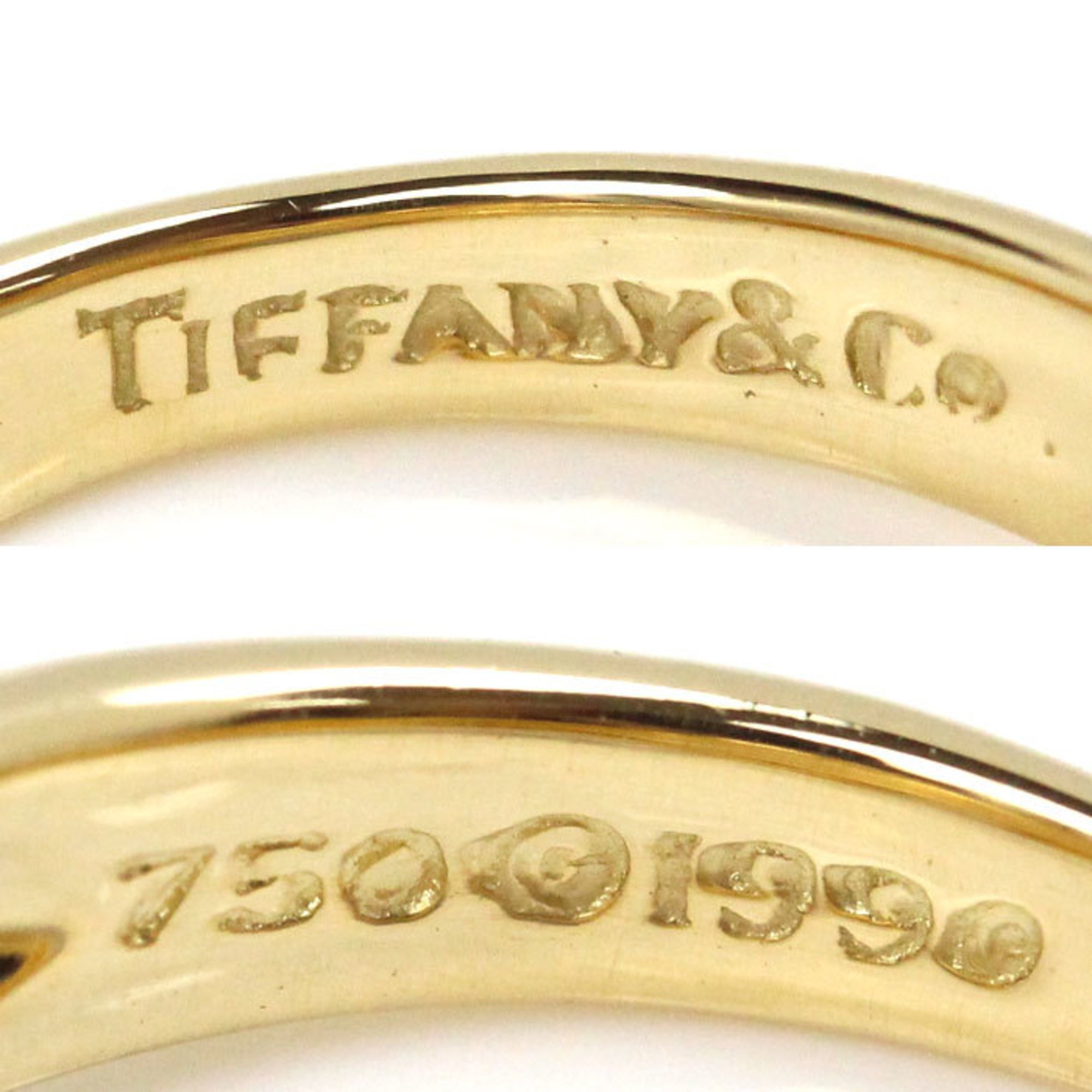 TIFFANY&Co. Tiffany K18YG Yellow Gold Signature Ring, Size 6, 5.1g, Women's