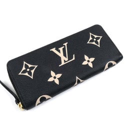 LOUIS VUITTON Louis Vuitton Portefeuille Clemence Long Wallet Round Monogram Empreinte Black M82338 IC Women's