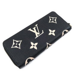 LOUIS VUITTON Louis Vuitton Portefeuille Clemence Long Wallet Round Monogram Empreinte Black M82338 IC Women's