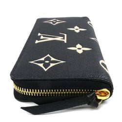 LOUIS VUITTON Louis Vuitton Portefeuille Clemence Long Wallet Round Monogram Empreinte Black M82338 IC Women's