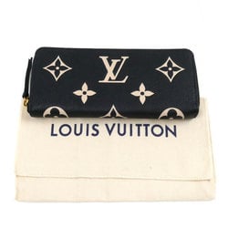 LOUIS VUITTON Louis Vuitton Portefeuille Clemence Long Wallet Round Monogram Empreinte Black M82338 IC Women's