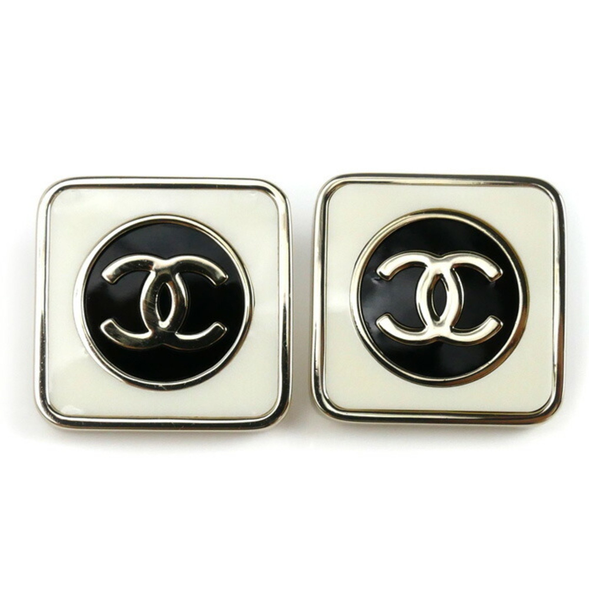 CHANEL Metal Coco Mark Square Earrings AB9777 for Women