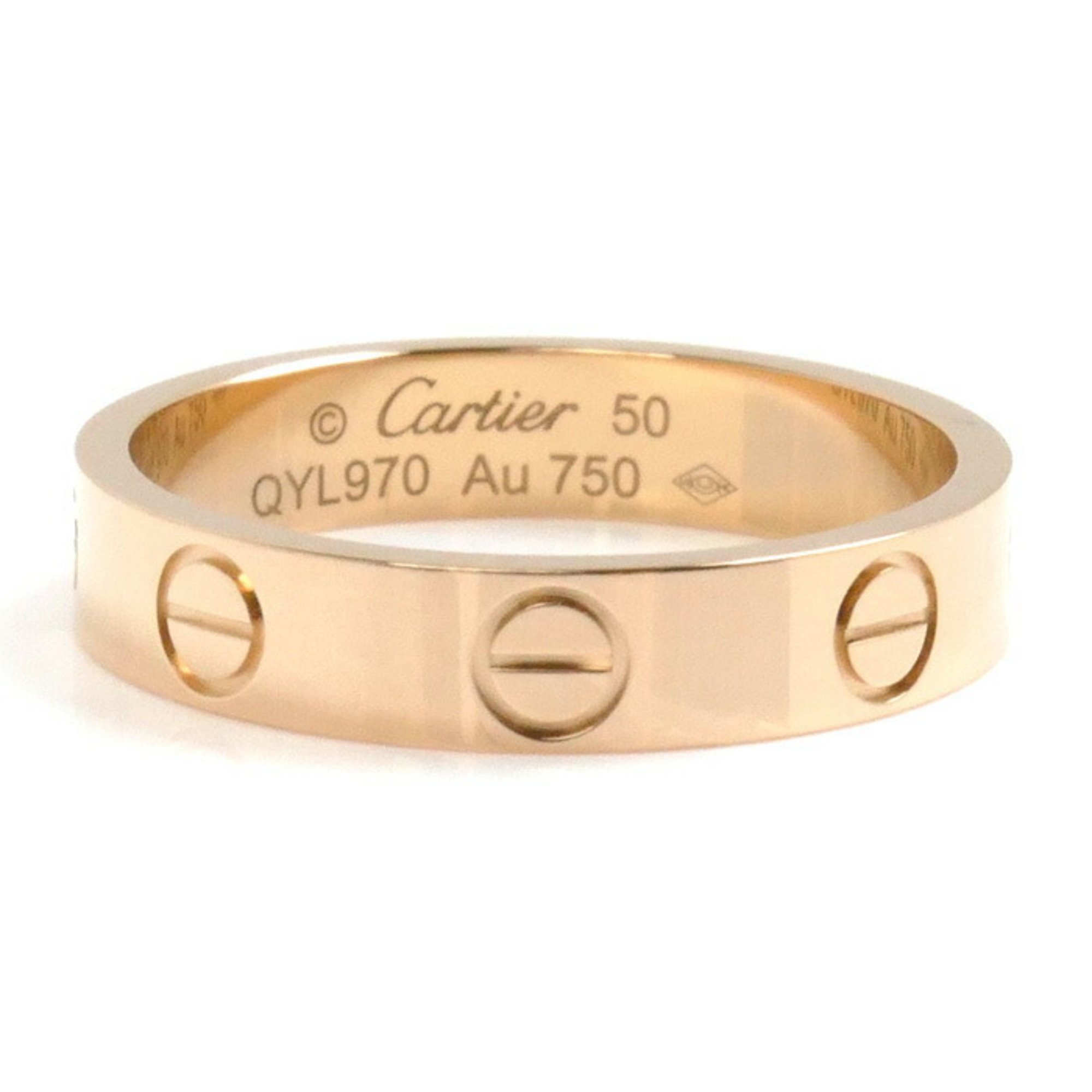 CARTIER K18PG Pink Gold Love Ring B4085250 Size 10 50 3.1g Women's