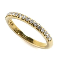 TIFFANY&Co. Tiffany K18YG Yellow Gold Soleste Half Eternity Ring Diamond Size 6.5 2.2g Women's