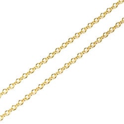 TIFFANY&Co. Tiffany K18YG Yellow Gold Cross Stitch Necklace Diamond 2.6g 42cm Women's