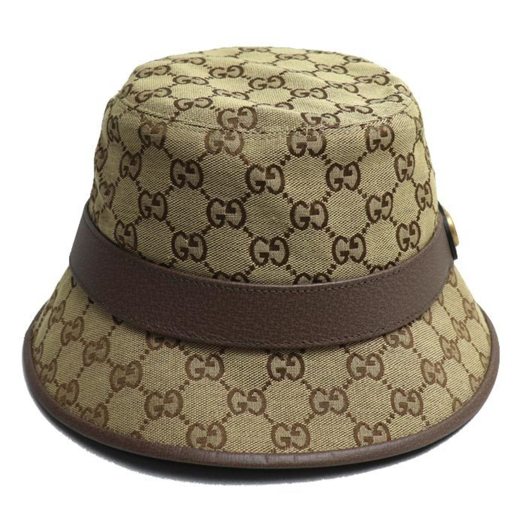 GUCCI GG Canvas Fedora Hat, Bucket Beige, 576587, 4HG62, 2564, M/58, Men's