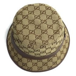 GUCCI GG Canvas Fedora Hat, Bucket Beige, 576587, 4HG62, 2564, M/58, Men's