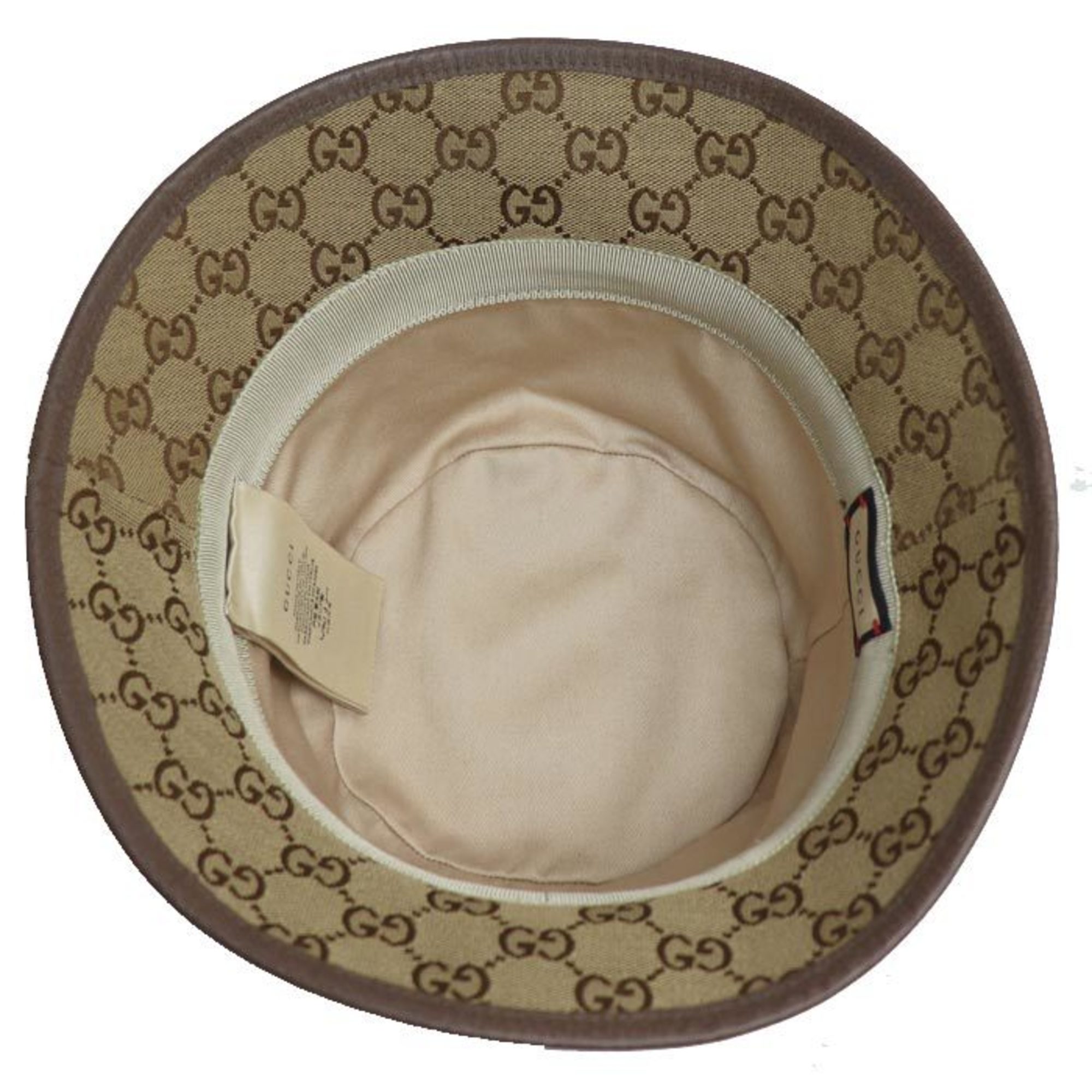 GUCCI GG Canvas Fedora Hat, Bucket Beige, 576587, 4HG62, 2564, M/58, Men's