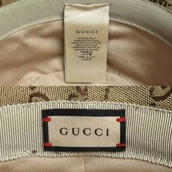 GUCCI GG Canvas Fedora Hat, Bucket Beige, 576587, 4HG62, 2564, M/58, Men's