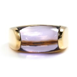 BVLGARI Bvlgari 18K Yellow Gold Tronchetto Ring with Amethyst, Size 10, 8.9g, Women's