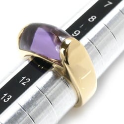 BVLGARI Bvlgari 18K Yellow Gold Tronchetto Ring with Amethyst, Size 10, 8.9g, Women's