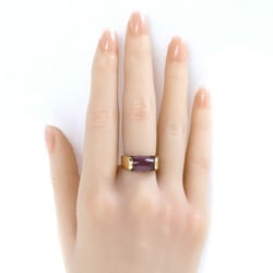 BVLGARI Bvlgari 18K Yellow Gold Tronchetto Ring with Amethyst, Size 10, 8.9g, Women's