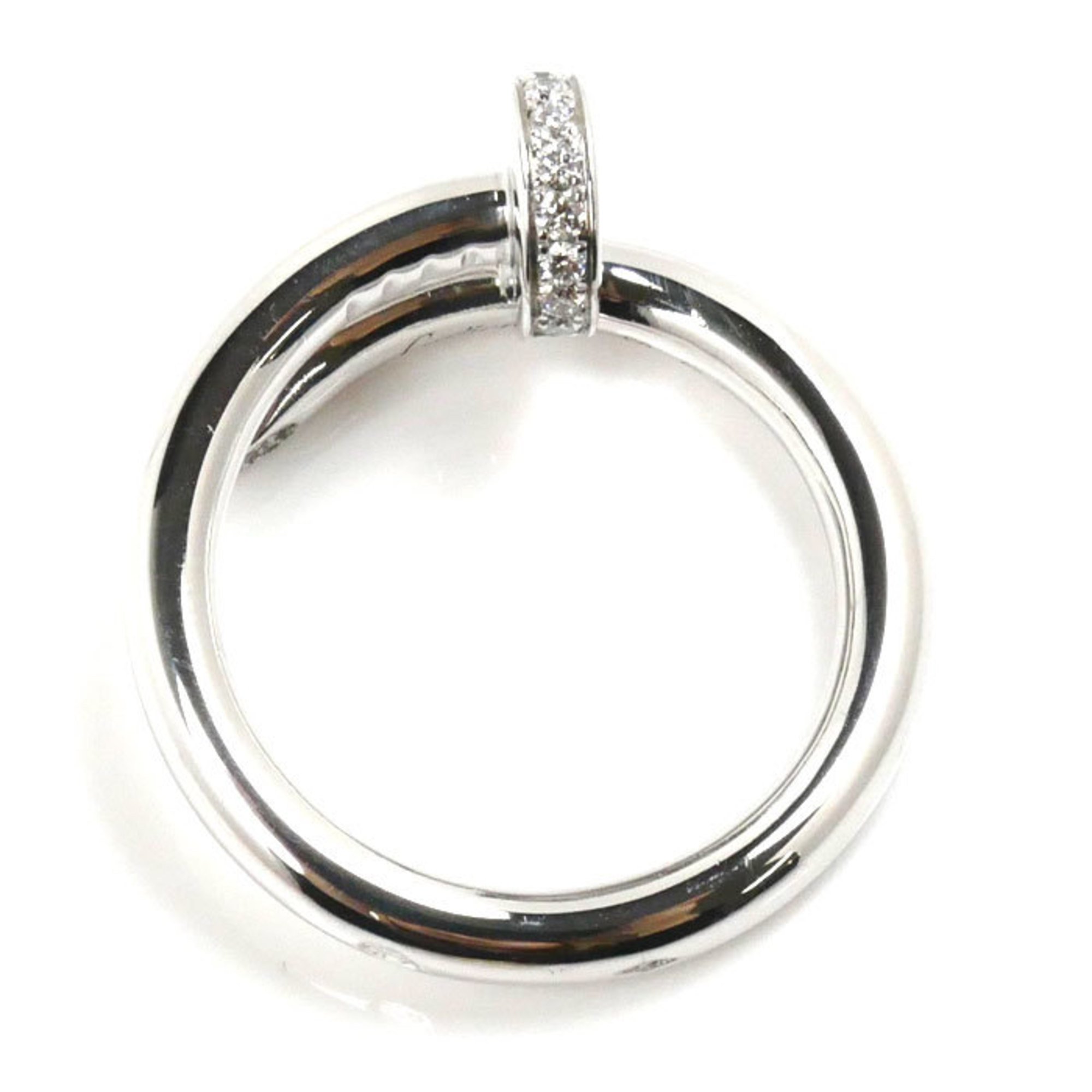 CARTIER Cartier K18WG White Gold Juste un Clou Ring B4092753 Diamond Size 13 53 7.7g Women's