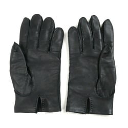 HERMES H Gloves Black 7.5 Unisex