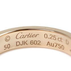 CARTIER K18PG Pink Gold Love Solitaire Ring N4250150 Diamond 0.25ct Size 9.5 50 4.2g Women's