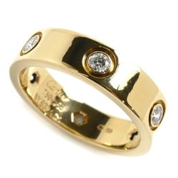 CARTIER Cartier K18YG Yellow Gold Love Ring 6P Diamond 17.5 Size 58 9.2g Women's