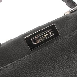 FENDI Peekaboo Regular Selleria Handbag Bag Leather Women's Grey 8BN290 Q0J