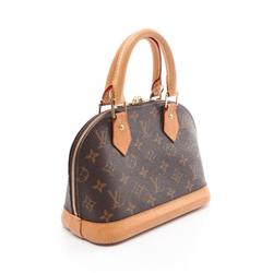 Louis Vuitton Alma BB Monogram Handbag Bag Coated Canvas Leather Women's Brown M53152