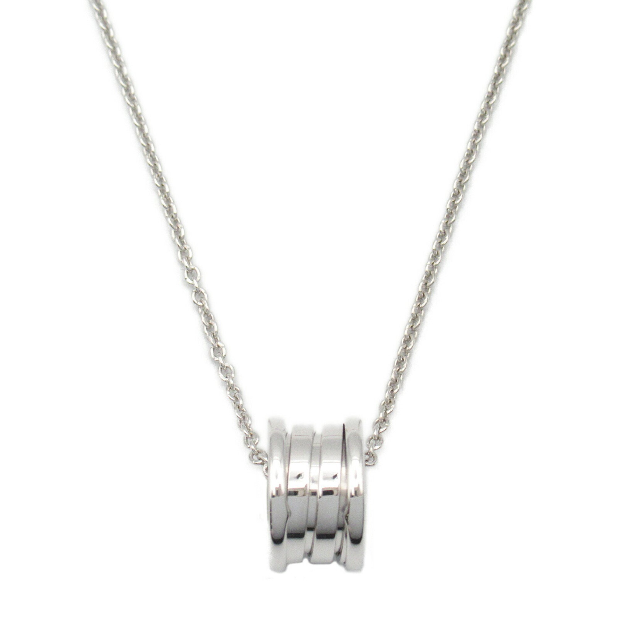 BVLGARI B-zero1 Necklace, K18WG (White Gold), Women's, Silver