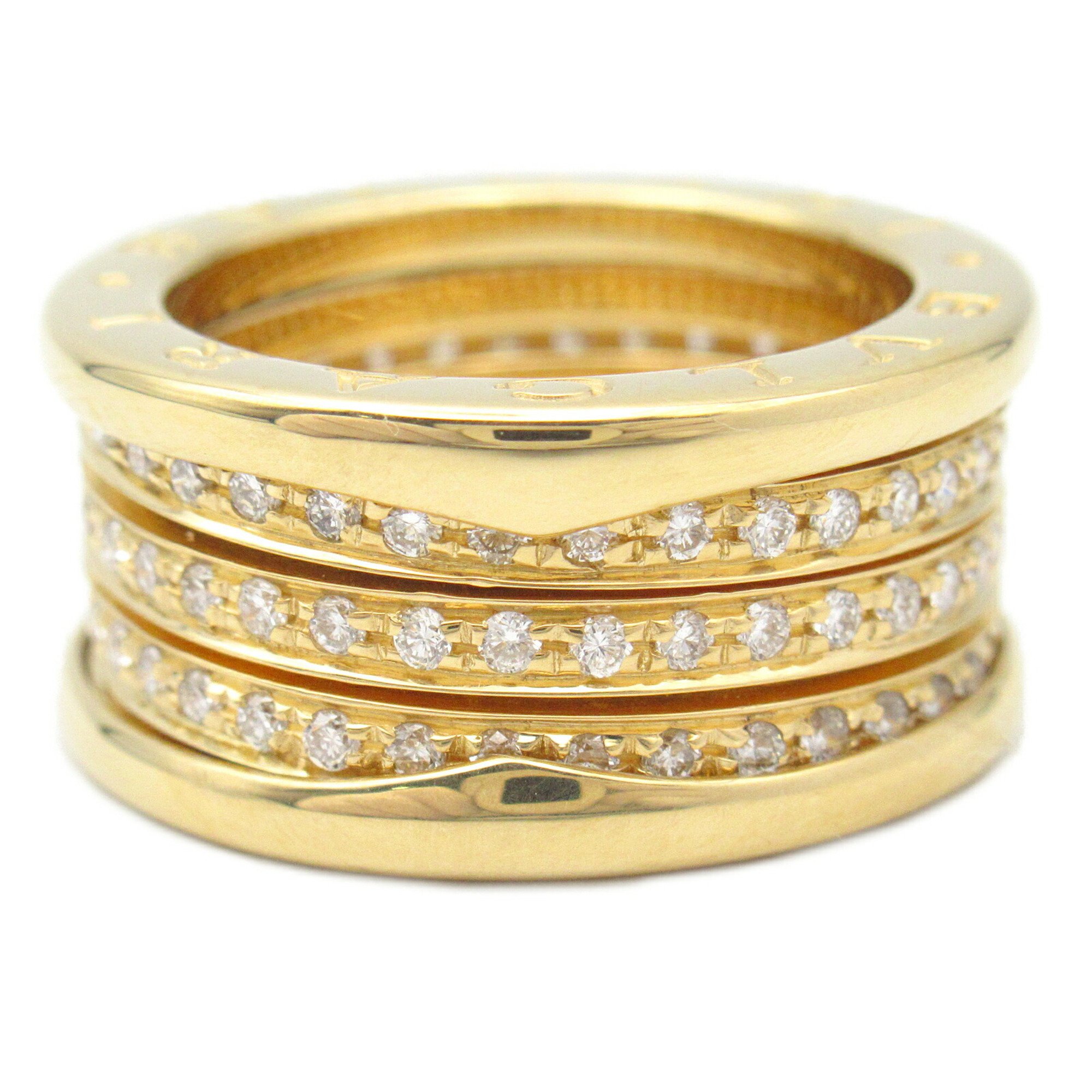 BVLGARI B-zero1 Diamond Ring, K18 (Yellow Gold), Diamond, Women's, Clear