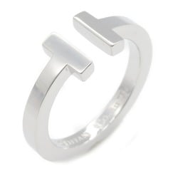 Tiffany & Co. T Square Ring, 18K White Gold, Men's, Women's, Silver