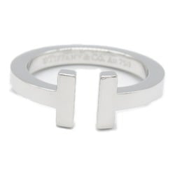 Tiffany & Co. T Square Ring, 18K White Gold, Men's, Women's, Silver