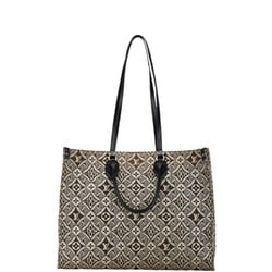 Louis Vuitton Monogram Jacquard On the Go GM Tote Bag M57207 Black White Canvas Leather Women's LOUIS VUITTON