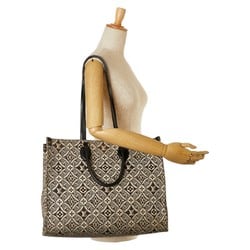 Louis Vuitton Monogram Jacquard On the Go GM Tote Bag M57207 Black White Canvas Leather Women's LOUIS VUITTON