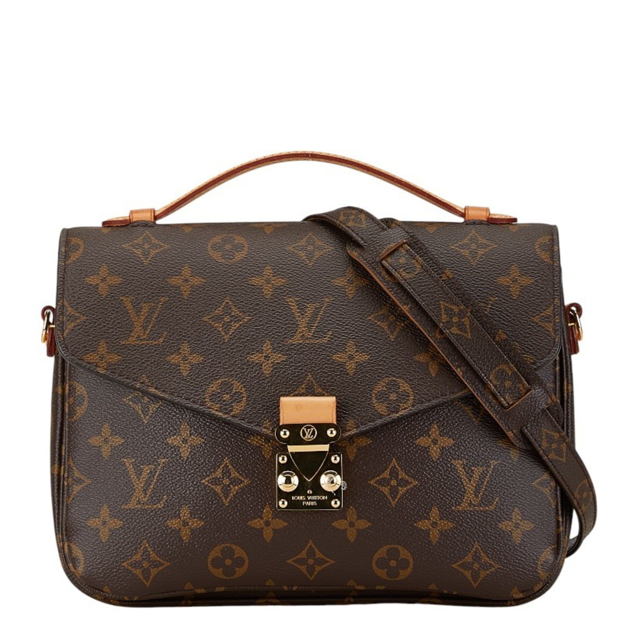 Louis Vuitton Monogram Pochette Metis MM Handbag Shoulder Bag M44875 Brown PVC Leather Women's LOUIS VUITTON