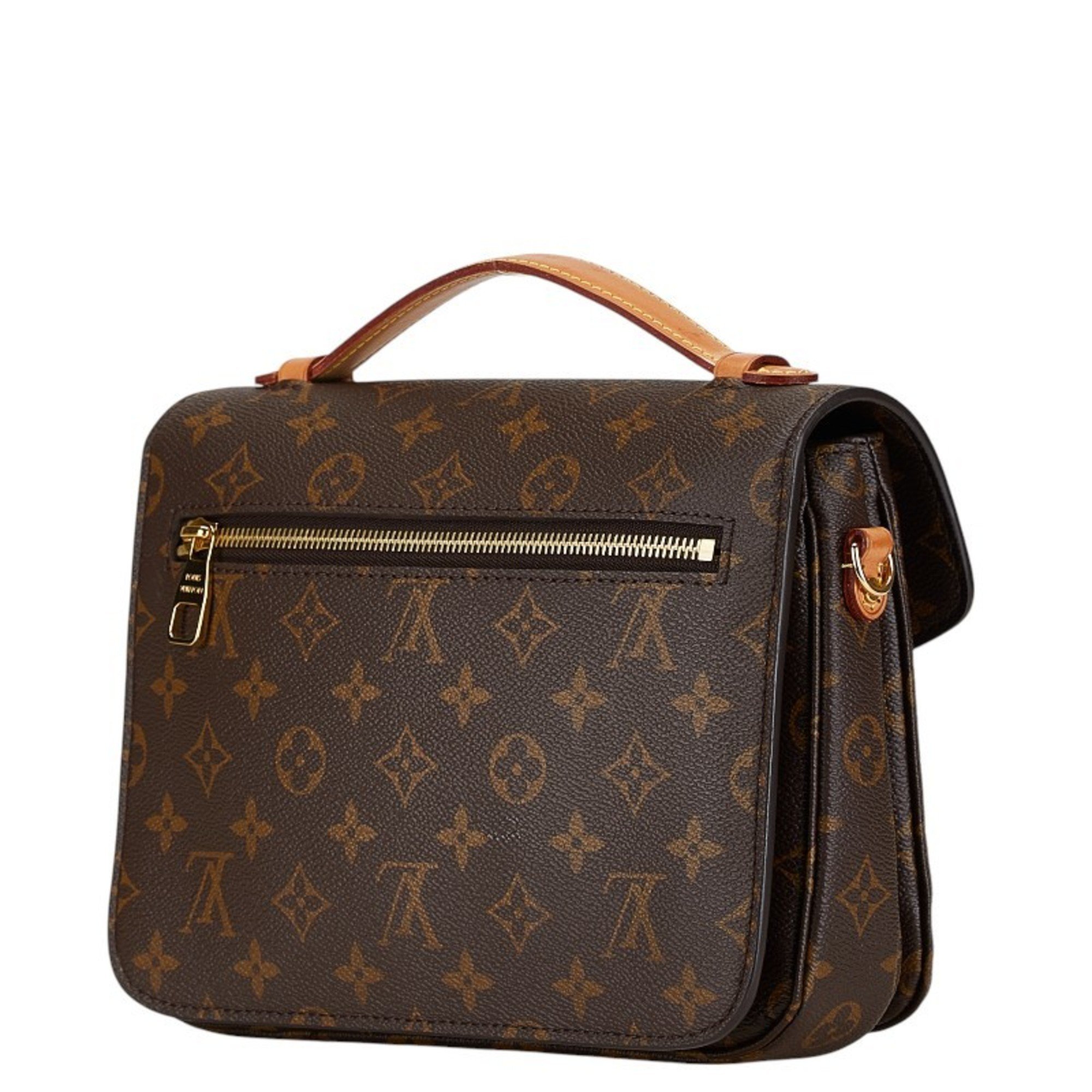 Louis Vuitton Monogram Pochette Metis MM Handbag Shoulder Bag M44875 Brown PVC Leather Women's LOUIS VUITTON