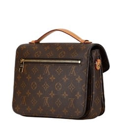 Louis Vuitton Monogram Pochette Metis MM Handbag Shoulder Bag M44875 Brown PVC Leather Women's LOUIS VUITTON