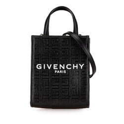 Givenchy Vertical Handbag Shoulder Bag BB50R9B1GT Black PVC Leather Women's