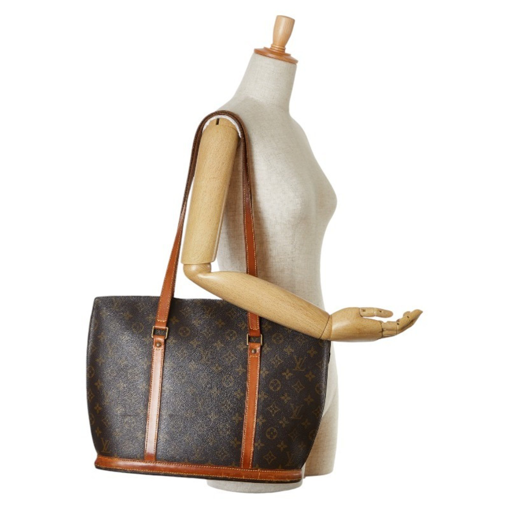 Louis Vuitton Monogram Babylon Tote Bag Shoulder M51102 Brown PVC Leather Women's LOUIS VUITTON