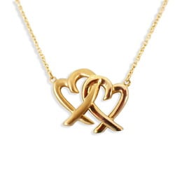 TIFFANY 750 Double Loving Heart Pendant Necklace